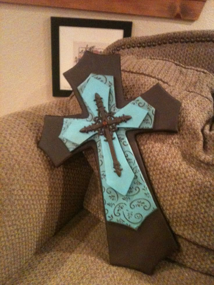 Handmade layered wood cross