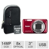 Kodak M583 Digital Camera, Value Bundle kit w/ Case, 4GB Card, Rechargeable Battery, Charger