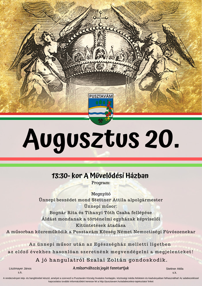Augusztus 20-i program Pusztavámon - Mormost.hu - Város és ...
