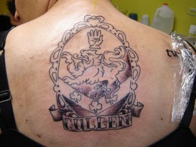 The Cullen family crest- this is a big offender in my book because it's not 