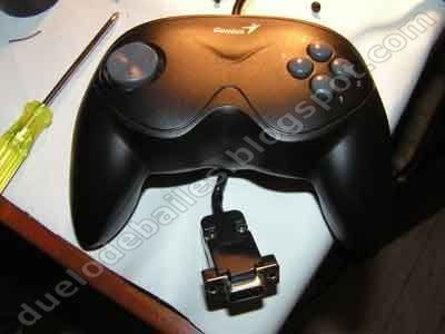 Vista frontal del gamepad terminado