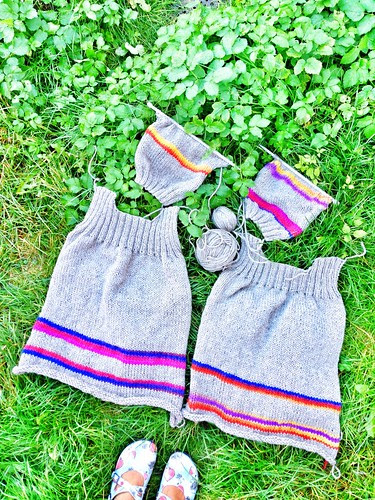 knitting a sweater