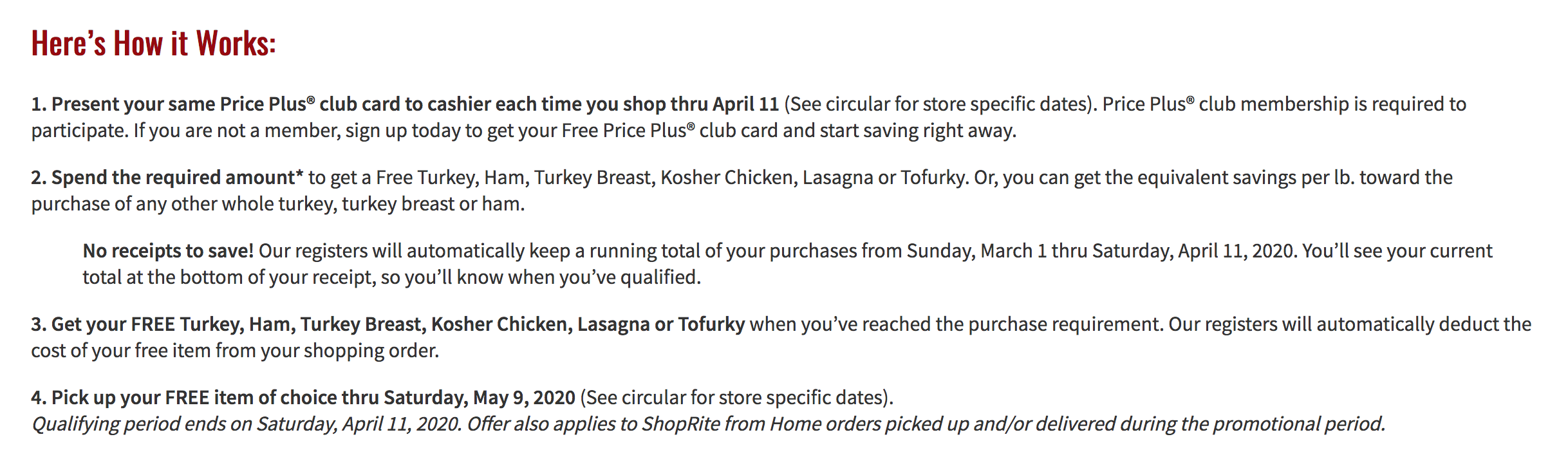 Important Update To The Shoprite Holiday Rewards Promo Living Rich With Coupons