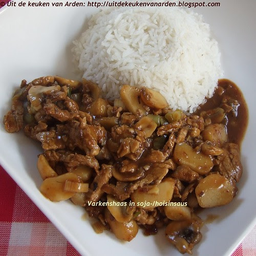 Varkenshaas in soja-/hoisinsaus