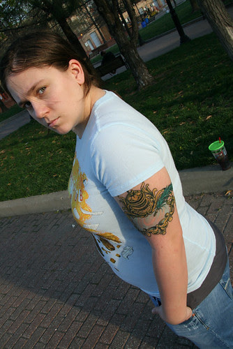 Airbrush Tattoos Design on Women Arm