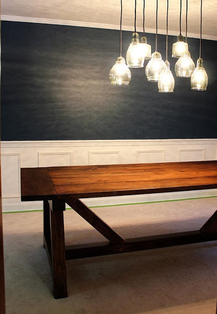 Ana White Walnut Truss Beam Dining Table Diy Projects