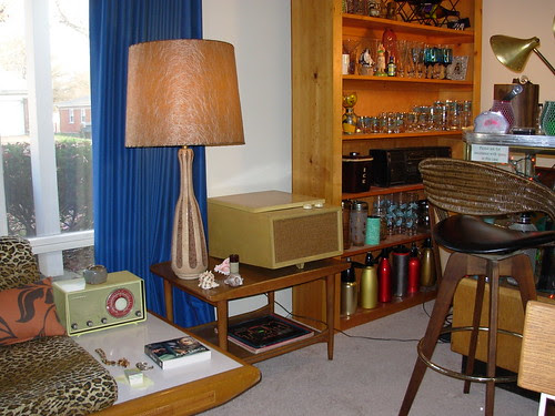 Chocolate Lamp, Danish Table & Record Player