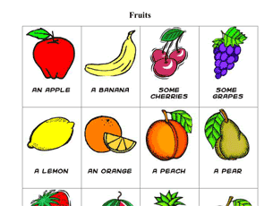 Fruits cards - preview