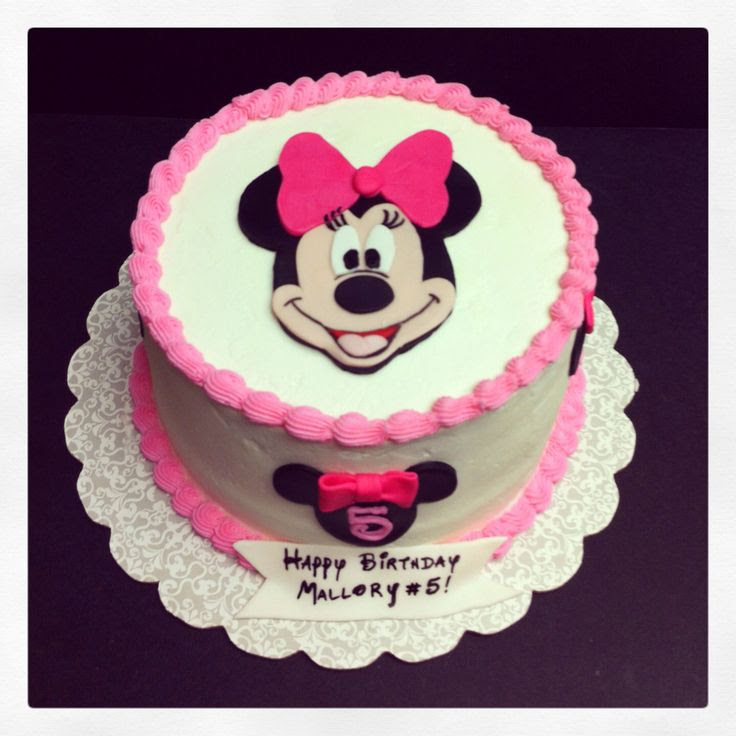 Simple pink Minnie Mouse cake | My Cakes | Pinterest