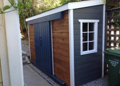 4x12 sarawak backyard shed in mill valley, california