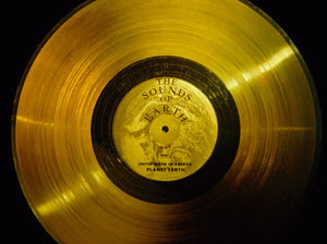 NASA says both Voyager probes carried "a phonograph record — a 12-inch gold-plated copper disk containing sounds and images selected to portray the diversity of life and culture on Earth."