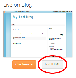 Blogger Edit HTML Button