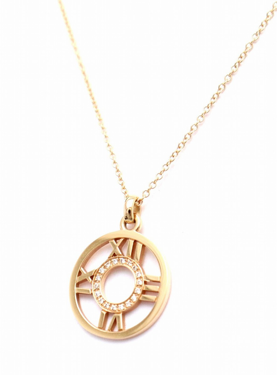 アトラス Tiffany Co コーチ 千葉 ティファニー メダリオン オープン シャネル ジュエリー K18pg ピンクゴールド ダイヤモンド ネックレス ペンダント 中古 K Blumin 店 独特の素材