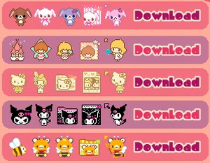 キキララ キティ マイメロ ミッキーetcのカーソル アイコン Work Out