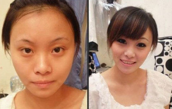 Asian Babes Makeup: Before and After