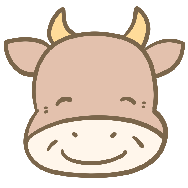 牛のお年寄りのイラスト かわいいフリー素材が無料のイラストレイン