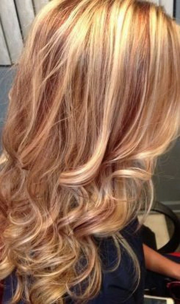 25 Hottest Blonde Hairstyles with Red Highlights 2017