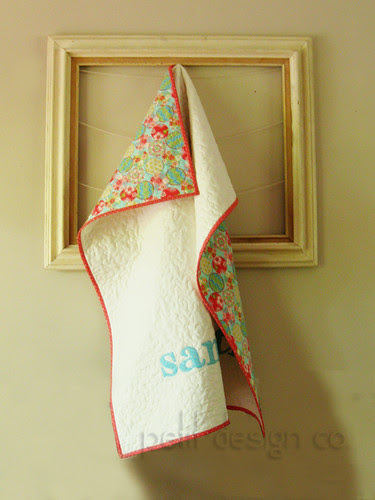 Personalized baby quilt