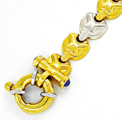 Originalfoto DESIGNER-ARMBAND, 4 SAFIRE, 18K/750 BICOLOR 1.650€ NEU!