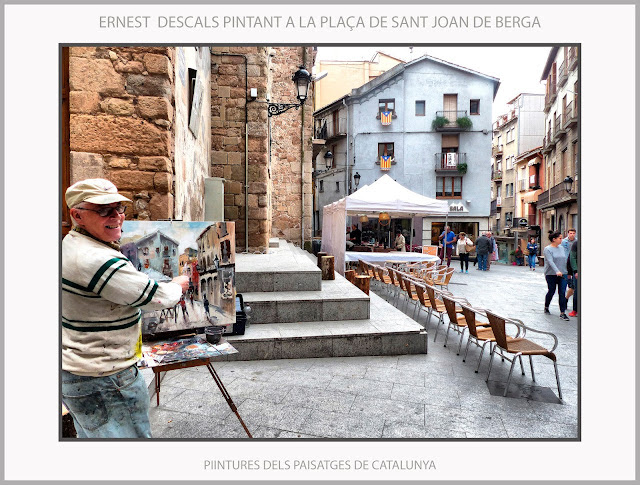 BERGA-PINTURA-PAISATGES-CATALUNYA-PLAÇA DE SANT JOAN-FOTOS-QUADRES-ARTISTA-PINTOR-ERNEST DESCALS-