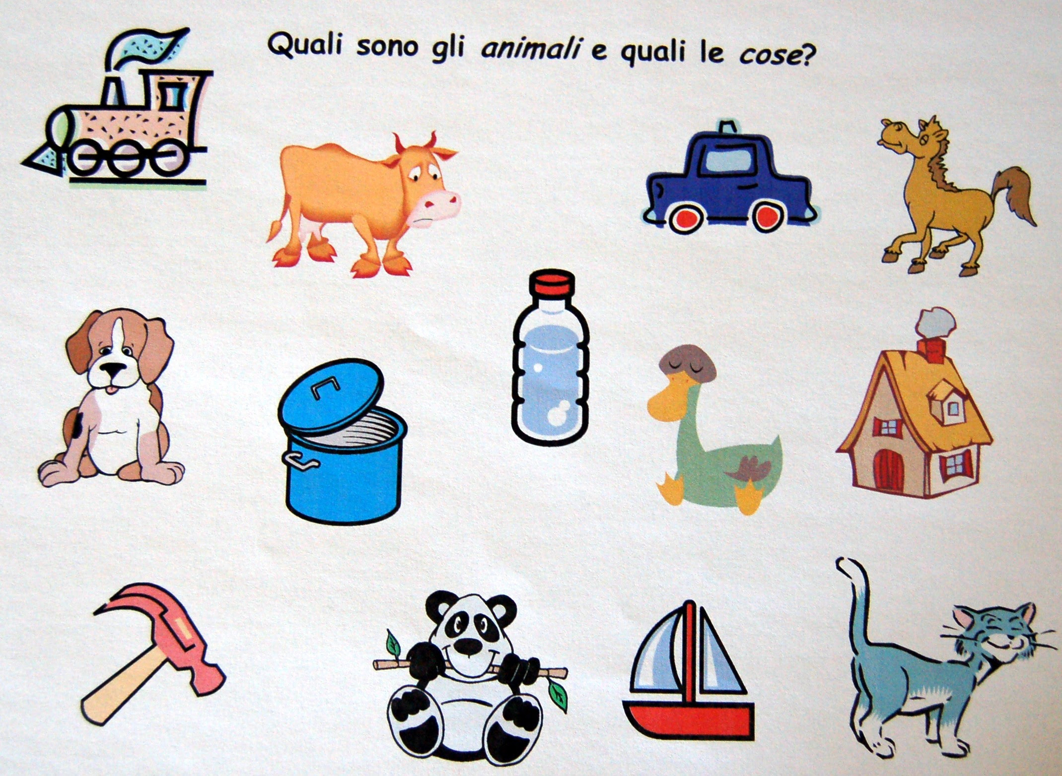 Il Gioco Dei Riconoscimenti Animali O Cose