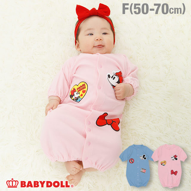 ディズニー 2wayオール 4332b F 50 70 ミッキー ロンパース Babydoll ベビードール オンラインショップ 子供服 通販 公式