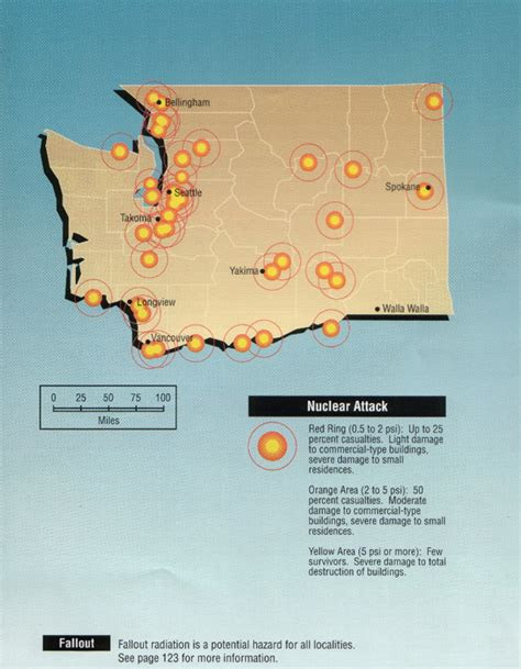 Map of power reactor sites. Washington Nuclear Threats
