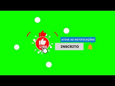 Green Screen Inscreva-se [Botão Inscreva-se Chroma Key com Like, Inscrito, Sininho e notificações]