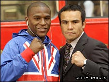 Floyd Mayweather Jr and Juan Manuel Marquez