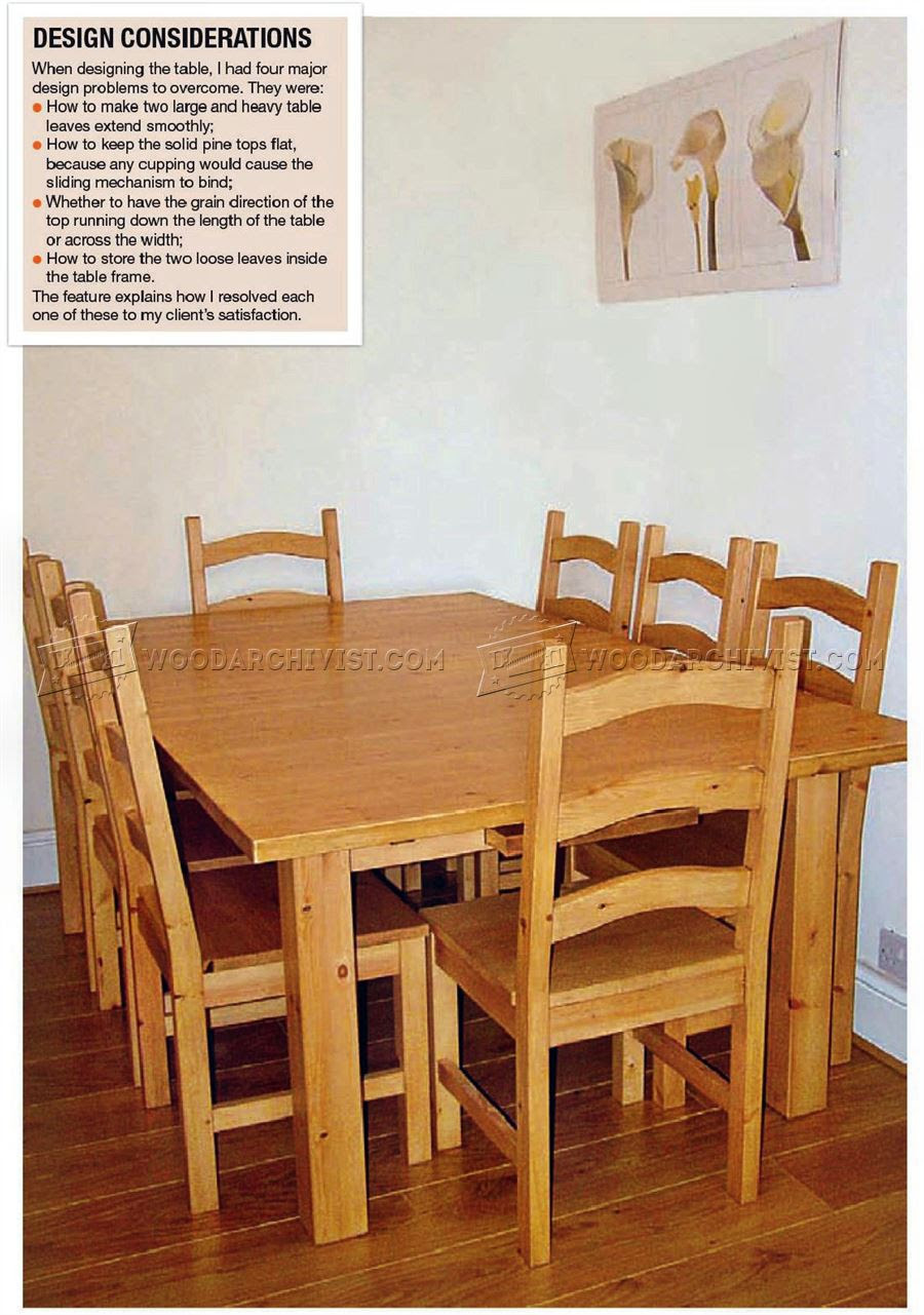 Pine Dining Table and Chairs Plans • WoodArchivist