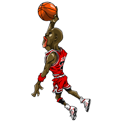 Nbaイラスト バスケイラスト アンストッパブル Nba Illustration Nba Caricature Unstoppable Michael Jordan マイケル ジョーダン