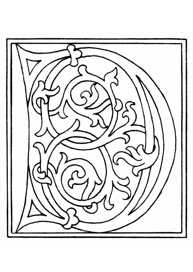 celtic illuminated letters d - Clip Art Library