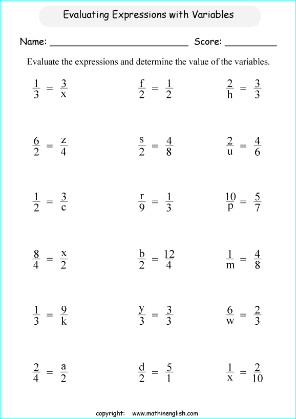 Evaluate the expressions with fractions and determine the value of the ...