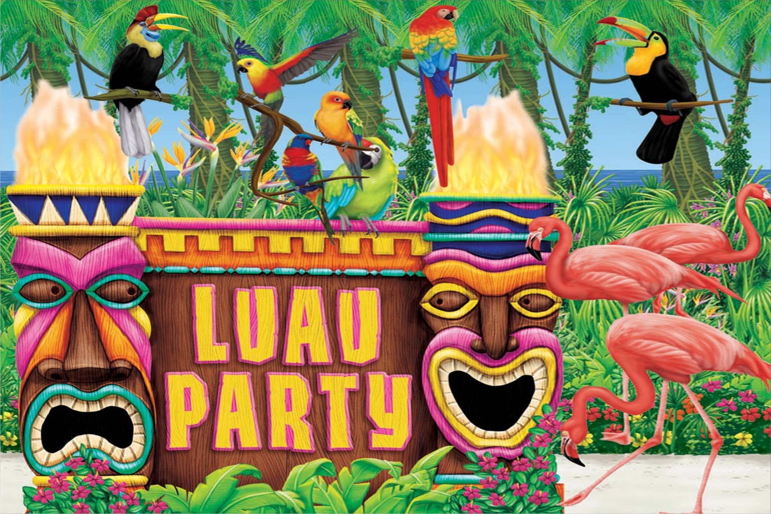 Luau Party Invitations 2 Personalized Party Invites