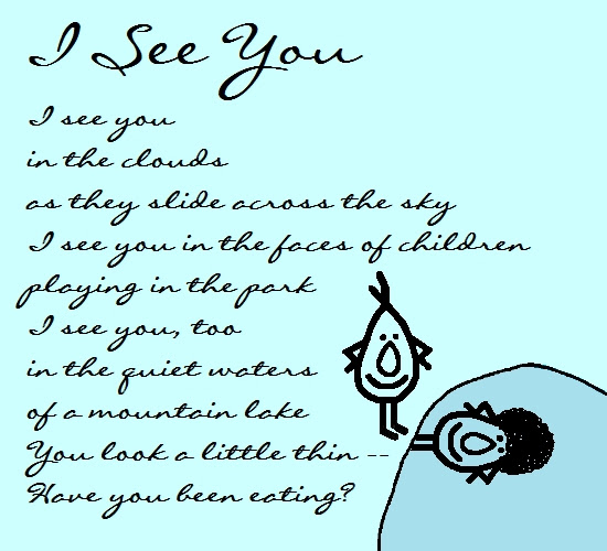 I See You Funny Thinking Of You Poem Free Thinking Of You Ecards 123 Greetings