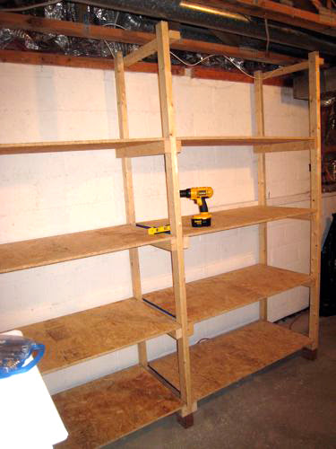 How to Build Inexpensive Basement Storage Shelves - One ...