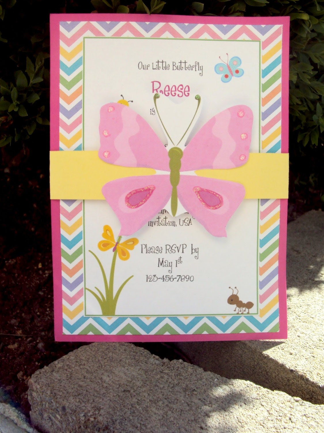 Joint Birthday Party Invitations on Butterfly Birthday Invitation  Garden Party Birthday Invitation