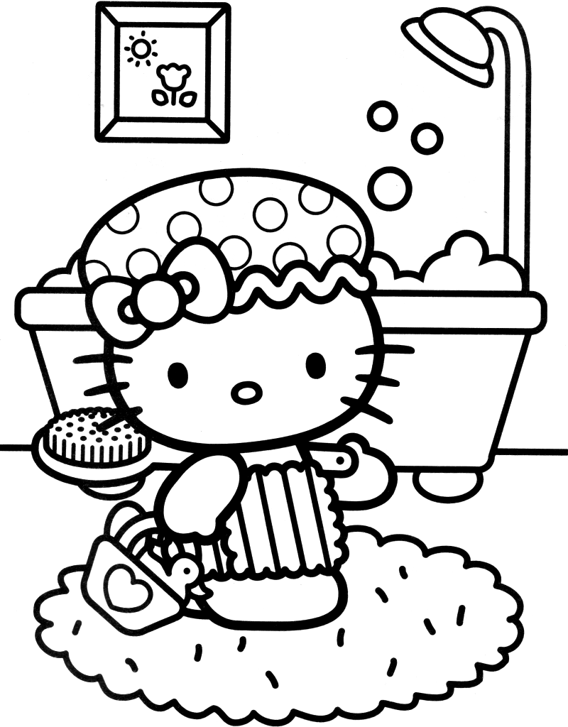 Cool hello kitty coloring pages