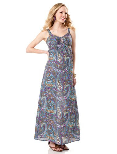 Motherhood Maternity: Sleeveless Uneven Hem Maternity Maxi Dress