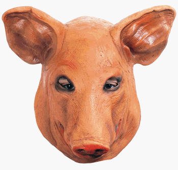 Paper Magic Men's Don Post Studios Pig Head Mask, Pink, One Size