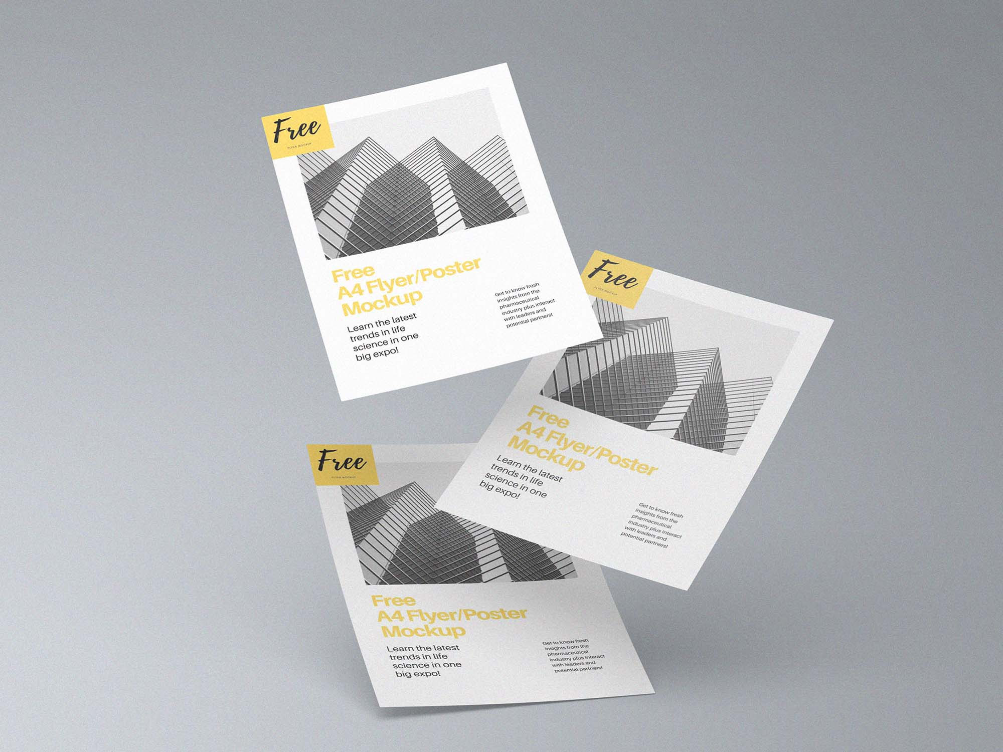 Download Free A4 Flyer And Poster Mockup Psd