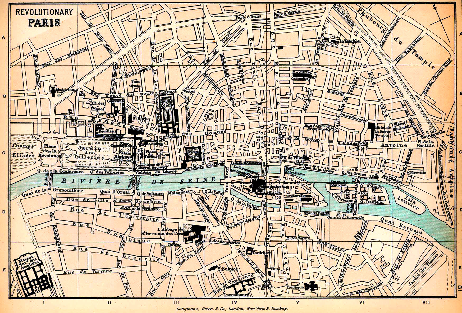 Map Of Revolutionary Paris 17