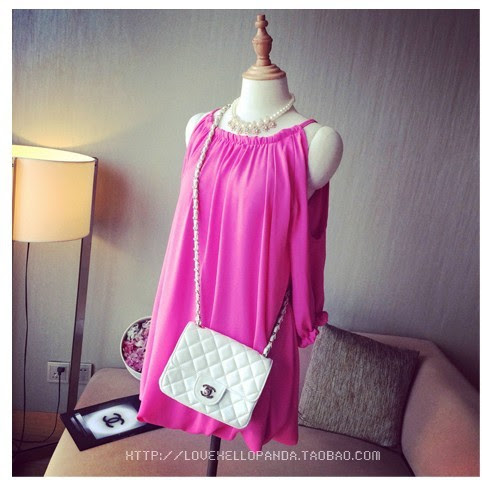 (พรีออเดอร์ )เสื้อยาวปาดไหล่เซ็กซี่เบาๆ สีชมพู )เสื้อยาวปาดไหล่เซ็กซี่เบาๆ (พรีออเดอร์ สีชมพู