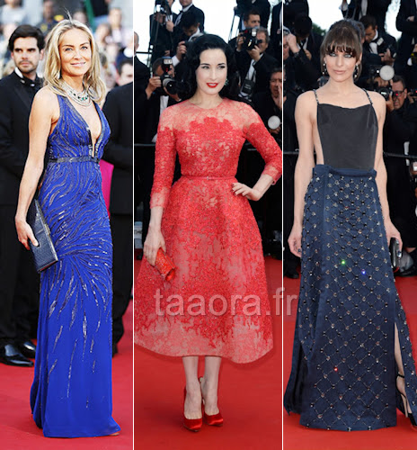 Sharon Stone, Dita Von Teese, Milla Jovovich Ã  Cannes