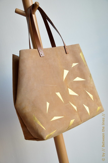 Leather and gold bag :: DIY instructions