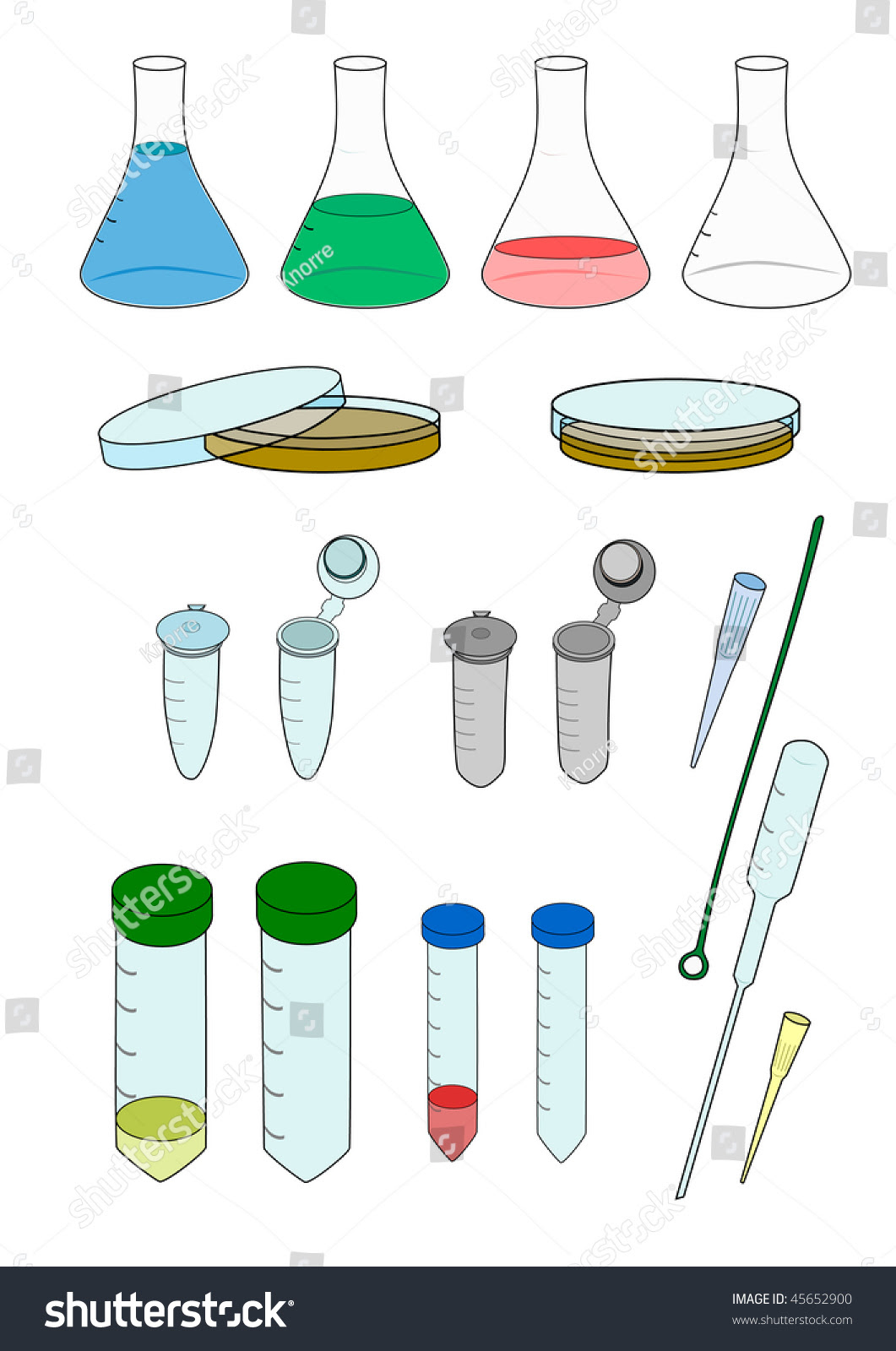 Download Vector Set Of Laboratory Plastic Dish. Very Useful For Illustration Of Experiment Design ...