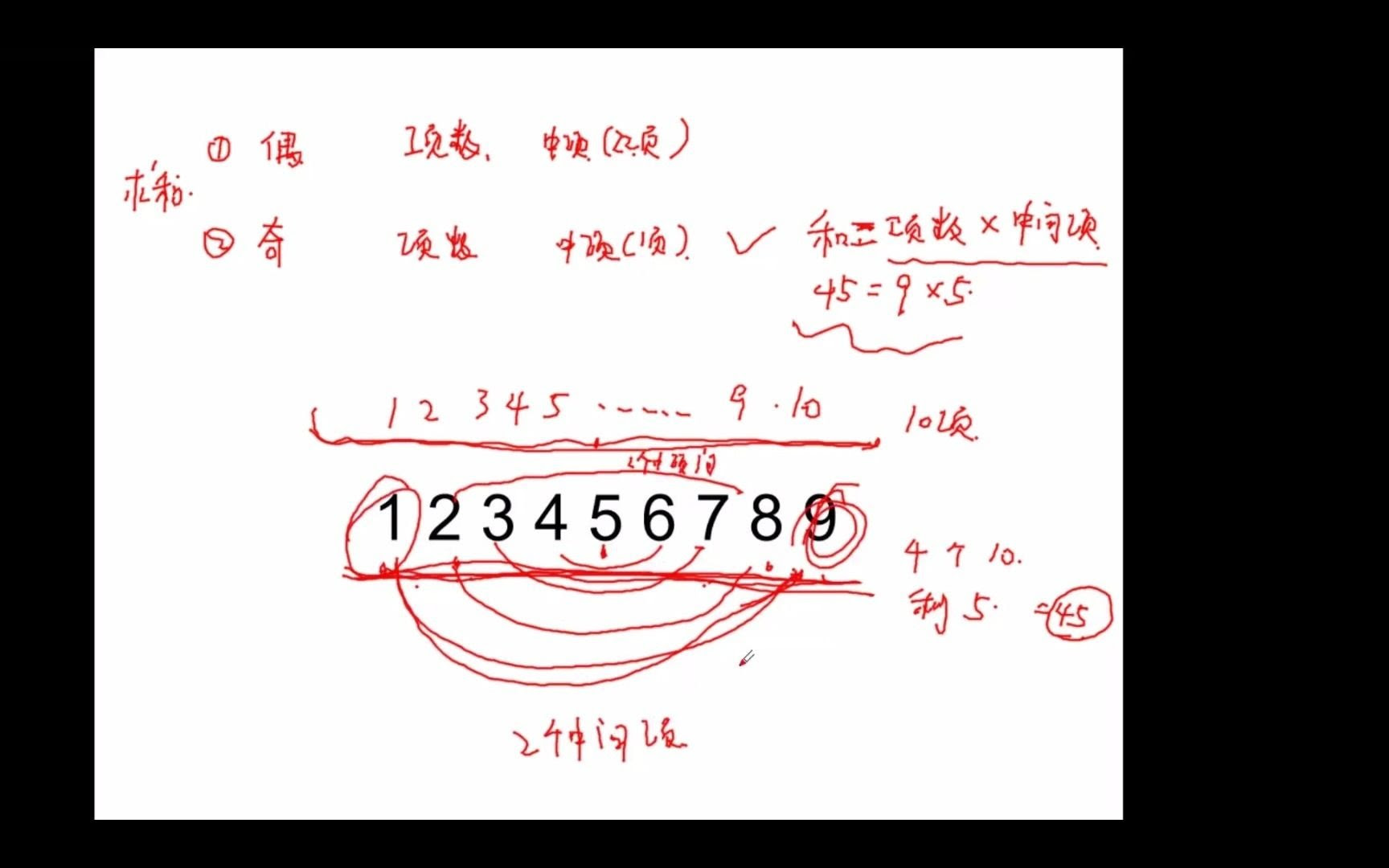小学生等差数列求和 哔哩哔哩
