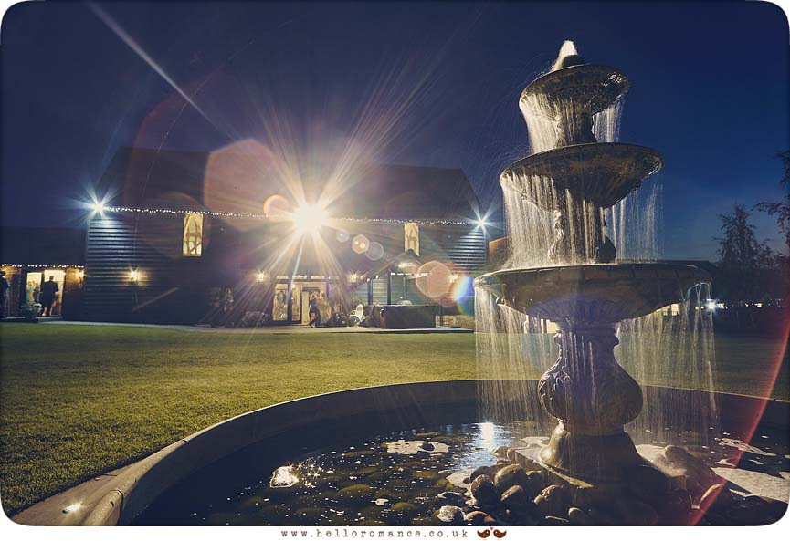 Crondon Park Wedding Venue, Stock, Chelmsford, Essex, night-time - www.helloromance.co.uk
