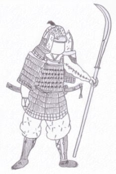 甲冑と長柄の武器