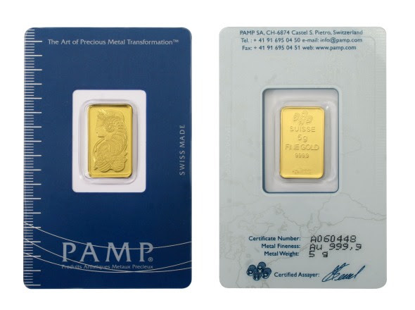 GoldSilver2u Pamp suisse 5 gram